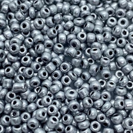 Seed beads 11/0, mat sølv, 10 gram